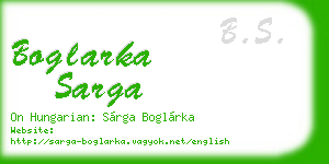 boglarka sarga business card
