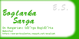 boglarka sarga business card